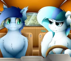 Size: 3500x3000 | Tagged: safe, artist:colarix, derpibooru import, oc, oc:colarix, oc:johan, unofficial characters only, bat pony, car, chest fluff, fangs