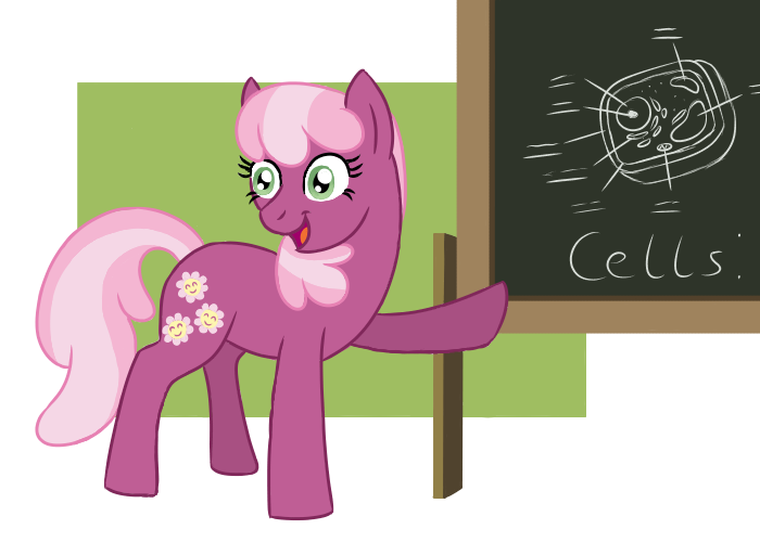 Size: 700x500 | Tagged: safe, artist:tempestcord, derpibooru import, cheerilee, earth pony, pony, biology, chalkboard, science, solo