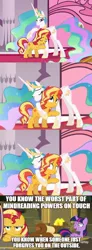 Size: 500x1353 | Tagged: safe, derpibooru import, screencap, princess celestia, sunset shimmer, twilight sparkle, twilight sparkle (alicorn), alicorn, equestria girls, equestria girls series, forgotten friendship, fireplace, image macro, meme, scroll, the prodigal sunset