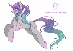 Size: 1300x914 | Tagged: safe, artist:seamaggie, derpibooru import, oc, oc:doom and destiny, unofficial characters only, pony, unicorn, colored pupils, female, glasses, mare, simple background, solo, white background