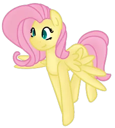 Size: 1063x1176 | Tagged: safe, artist:azure-quill, artist:fluttershydaily, derpibooru import, fluttershy, pony, folded wings, image, png, simple background, smiling, solo, standing, transparent background, wings