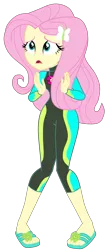 Size: 4378x10000 | Tagged: safe, artist:g-side sf, artist:gabosor, derpibooru import, fluttershy, equestria girls, equestria girls series, forgotten friendship, absurd resolution, clothes, cute, feet, female, flip-flops, geode of fauna, hips, ms paint, open mouth, redraw, sandals, simple background, skintight clothes, solo, swimsuit, toes, transparent background, tricolor swimsuit, vector, wetsuit