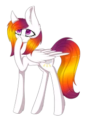 Size: 2497x3511 | Tagged: safe, artist:mimihappy99, derpibooru import, oc, oc:meraki, unofficial characters only, pegasus, pony, boop, cute, female, heart eyes, mare, noseboop, self-boop, simple background, solo, transparent background, wingding eyes