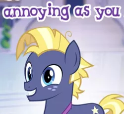 Size: 254x233 | Tagged: safe, derpibooru import, star tracker, earth pony, pony, annoying, cropped, cute, freckles, gameloft, grin, male, meme, smiling, solo, squee, stallion, trackerbetes, wow! glimmer