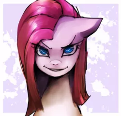 Size: 1435x1378 | Tagged: safe, artist:hosikawa, derpibooru import, pinkie pie, earth pony, pony, female, looking at you, mare, pinkamena diane pie, solo