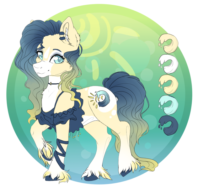 Size: 1554x1478 | Tagged: safe, artist:serenity, derpibooru import, oc, beach, clothes, female, long mane, mare, multicolored hair, ocean, reference sheet, solo, summer, unshorn fetlocks, wave, wavy mane, wingding eyes