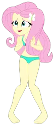 Size: 4378x10000 | Tagged: safe, artist:g-side sf, artist:gabosor, derpibooru import, fluttershy, equestria girls, equestria girls series, forgotten friendship, absurd resolution, adorasexy, barefoot, bikini, breasts, clothes, cute, feet, female, geode of fauna, green swimsuit, green underwear, happy, hips, legs, ms paint, open mouth, redraw, sexy, simple background, solo, swimsuit, swimsuit edit, toes, transparent background, underwear, vector, wetsuit