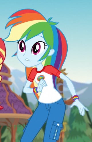 Size: 321x494 | Tagged: safe, derpibooru import, screencap, rainbow dash, sunset shimmer, equestria girls, legend of everfree, camp everfree outfits, cropped, solo