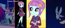 Size: 1105x480 | Tagged: safe, artist:gaamatsugirl565, derpibooru import, salina blue, sunny flare, hippogriff, equestria girls, friendship games, my little pony: the movie, clothes, crossed arms, crystal prep academy uniform, school uniform