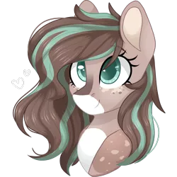 Size: 2048x2048 | Tagged: safe, artist:cinnamontee, derpibooru import, oc, oc:mint, unofficial characters only, earth pony, pony, bust, female, high res, mare, portrait, simple background, solo, transparent background