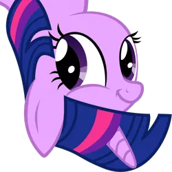 Size: 500x500 | Tagged: safe, artist:the smiling pony, derpibooru import, twilight sparkle, pony, unicorn, derpibooru, .svg available, :t, badge, badumsquish approved, derpibooru badge, faic, female, mare, meta, modern art, optical illusion, sideways glance, simple background, smiling, smirk, solo, svg, transparent background, twiface, upside down, upside down face, vector, wat, wrong neighborhood, you reposted in the wrong neighborhood