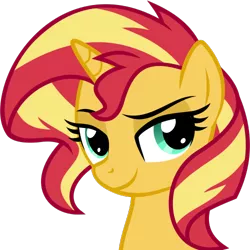 Size: 500x500 | Tagged: safe, artist:the smiling pony, derpibooru import, sunset shimmer, pony, unicorn, derpibooru, .svg available, derpibooru badge, meta, simple background, smiling, solo, svg, transparent background, vector