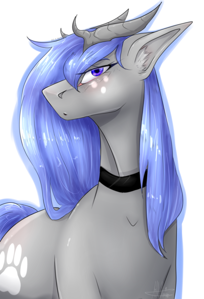 Size: 1896x2783 | Tagged: safe, artist:lastaimin, derpibooru import, oc, oc:slela paw, earth pony, pony, female, horns, mare, simple background, solo, transparent background