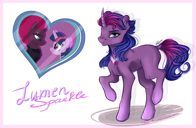 Size: 1500x978 | Tagged: alicorn, artist:she-nightmare, broken horn, curved horn, derpibooru import, eye scar, female, lesbian, magical lesbian spawn, my little pony: the movie, oc, offspring, parents:tempestlight, parent:tempest shadow, parent:twilight sparkle, raised hoof, safe, scar, shipping, simple background, tempestlight, tempest shadow, transparent background, twilight sparkle, twilight sparkle (alicorn)
