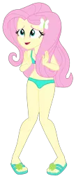 Size: 4378x10000 | Tagged: safe, artist:g-side sf, artist:gabosor, derpibooru import, fluttershy, equestria girls, equestria girls series, forgotten friendship, absurd resolution, adorasexy, breasts, clothes, cute, feet, female, flip-flops, geode of fauna, happy, hips, legs, ms paint, open mouth, redraw, sandals, sexy, simple background, smiling, solo, swimsuit, swimsuit edit, toes, transparent background, underwear, vector