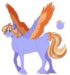 Size: 1566x1680 | Tagged: safe, artist:bijutsuyoukai, derpibooru import, oc, pegasus, pony, colored wings, female, mare, multicolored wings, offspring, parent:dumbbell, parent:rainbow dash, parents:dumbdash, simple background, solo, tail feathers, transparent background, unshorn fetlocks