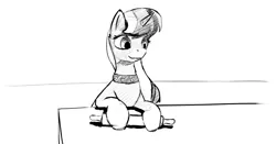 Size: 1185x620 | Tagged: artist:warskunk, black and white, cute, derpibooru import, grayscale, monochrome, oc, oc:sugar spice, rolling pin, safe, sketch, solo, unofficial characters only