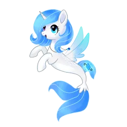 Size: 2048x2048 | Tagged: artist:rikadiane, derpibooru import, heterochromia, high res, oc, oc:rika diane, safe, seapony (g4), simple background, solo, transparent background, unofficial characters only