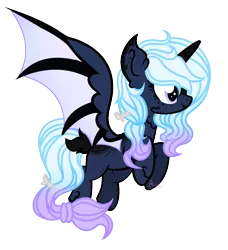 Size: 1164x1276 | Tagged: safe, artist:101xsplattyx101, derpibooru import, oc, oc:shimmering moon, alicorn, bat pony, bat pony alicorn, female, mare, simple background, solo, transparent background