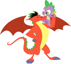 Size: 3588x3233 | Tagged: american dragon jake long, artist:porygon2z, crossover, derpibooru import, jake long, safe, simple background, spike, transparent background