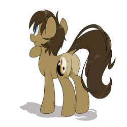 Size: 2500x2500 | Tagged: safe, artist:fluffyxai, derpibooru import, oc, oc:spirit wind, unofficial characters only, earth pony, pony, dock, facing away, fluffy tail, looking away, male, pondering, rear view, simple background, solo, stallion, standing, thinking, transparent background