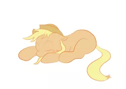 Size: 3566x2530 | Tagged: applejack, artist:nightchaser, colored, derpibooru import, female, safe, sleeping, solo