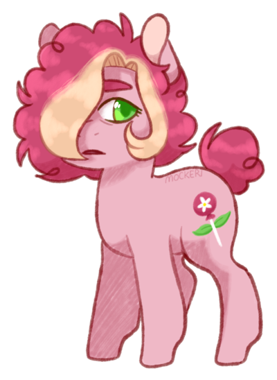 Size: 400x548 | Tagged: safe, artist:soulnik, derpibooru import, oc, oc:cake pop, unofficial characters only, earth pony, pony, female, hair over one eye, mare, offspring, parent:donut joe, parent:pinkie pie, parents:pinkiejoe, simple background, solo, transparent background, white outline