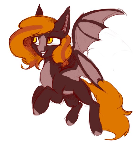 Size: 1936x1996 | Tagged: artist needed, safe, derpibooru import, oc, oc:fire glow, bat pony, pony, female, flying, lidded eyes, mare, simple background, solo, white background