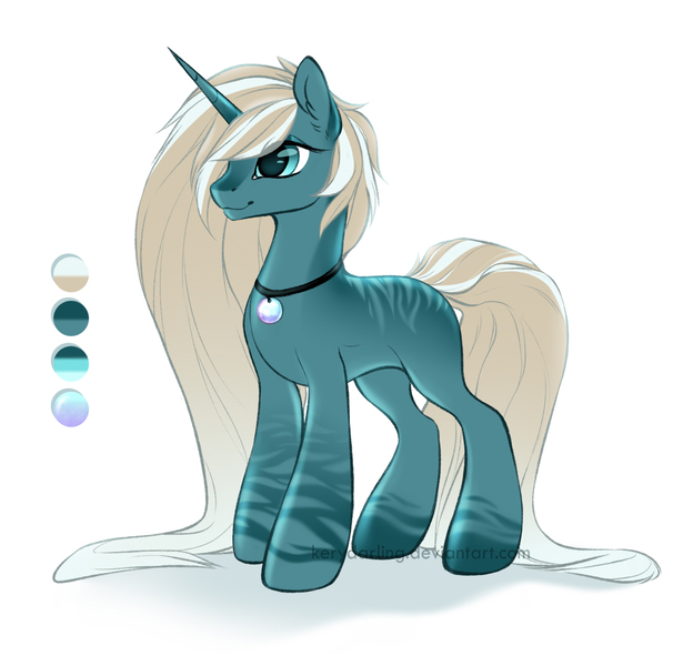 Size: 1800x1781 | Tagged: safe, artist:kerydarling, derpibooru import, oc, unofficial characters only, unicorn, jewelry, necklace