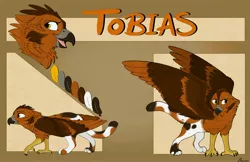 Size: 4753x3079 | Tagged: safe, artist:aseethe, derpibooru import, oc, oc:tobias, unofficial characters only, gryphon, commission, male, reference sheet, solo