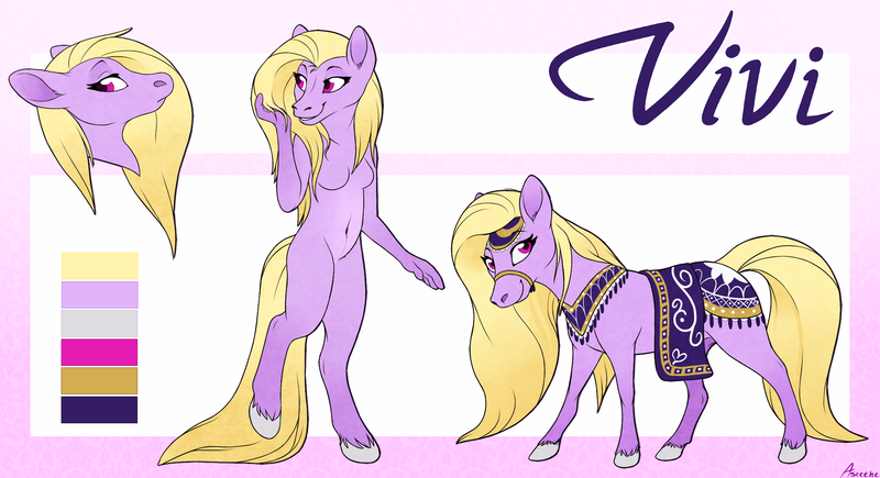 Size: 2187x1189 | Tagged: anthro, anthro oc, artist:aseethe, commission, derpibooru import, female, mare, oc, oc:vivi, reference sheet, saddle arabian, safe, solo, unguligrade anthro, unofficial characters only