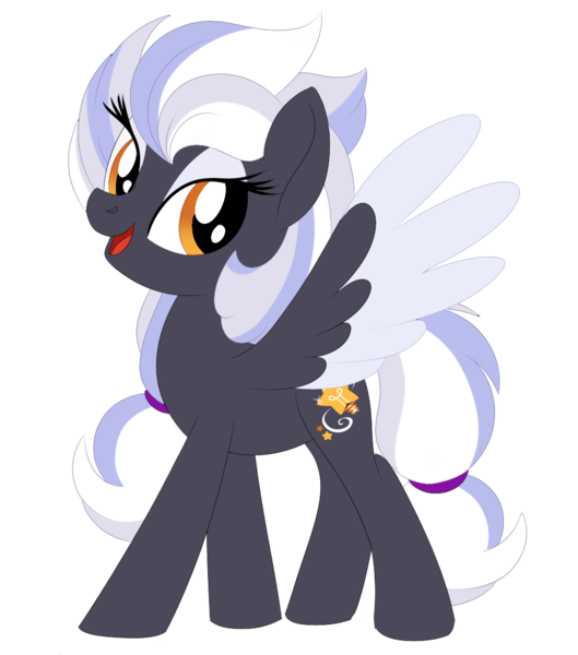 Size: 1057x1200 | Tagged: safe, artist:missmele-madness, derpibooru import, oc, oc:bright star, pegasus, pony, colored wings, female, mare, multicolored wings, simple background, solo, transparent background