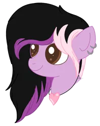 Size: 1108x1396 | Tagged: safe, artist:venomns, derpibooru import, oc, oc:ana, pony, bust, ear piercing, earring, female, jewelry, mare, piercing, portrait, simple background, solo, transparent background