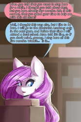 Size: 1003x1500 | Tagged: safe, artist:darkestmbongo, derpibooru import, oc, oc:d.d, unofficial characters only, earth pony, pony, ask ddthemaid, comic:ddthemaid memories, boxes, comic, dialogue, engrish, female, grammar error, shelves, tumblr, tumblr comic