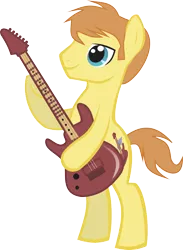 Size: 2210x3012 | Tagged: safe, artist:inkandmystery, derpibooru import, earth pony, pony, bipedal, guitar, ricky wilson, simple background, the b-52s, transparent background