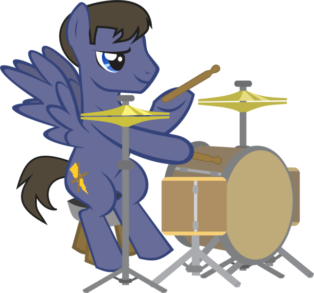 Size: 2588x2420 | Tagged: artist:inkandmystery, cymbals, derpibooru import, drums, drumsticks, keith strickland, safe, simple background, the b-52s, transparent background