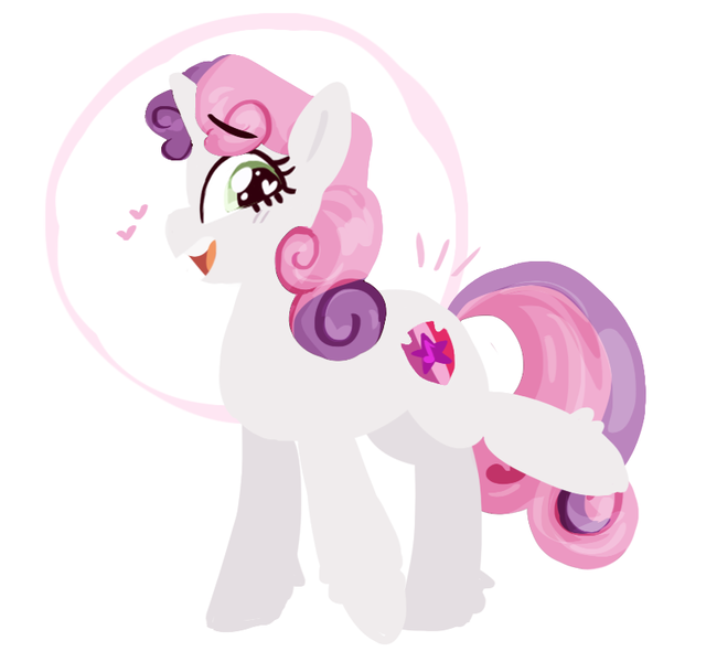 Size: 818x755 | Tagged: safe, artist:smileknife, derpibooru import, sweetie belle, pony, blushing, happy, heart eyes, simple background, smiling, solo, white background, wingding eyes