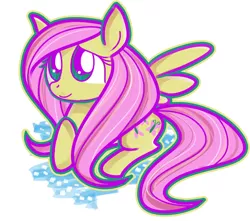 Size: 674x596 | Tagged: safe, artist:ecokitty, derpibooru import, fluttershy, cute, female, shyabetes, simple background, solo, white background