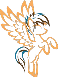 Size: 2926x3869 | Tagged: safe, artist:up1ter, derpibooru import, oc, oc:revy, unofficial characters only, pegasus, pony, lineart, minimalist, modern art, simple background, solo, transparent background