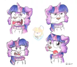 Size: 920x810 | Tagged: safe, artist:silversimba01, derpibooru import, twilight sparkle, collie, dog, unicorn, dogified, expression, female, shocked, species swap, twilight barkle, upset