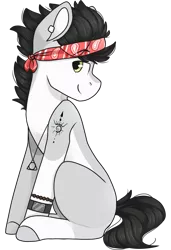 Size: 2048x3000 | Tagged: safe, artist:cinnamontee, derpibooru import, oc, oc:brody, unofficial characters only, earth pony, pony, high res, male, simple background, sitting, solo, stallion, transparent background