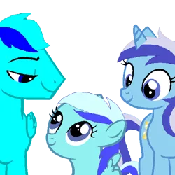 Size: 550x550 | Tagged: safe, artist:sky gamer, derpibooru import, minuette, oc, oc:minty gamer, oc:sky gamer, pegasus, pony, unicorn, family, female, filly, male, mare, parent:minuette, parent:oc:sky gamer, parents:canon x oc, parents:skynuette, simple background, skynuette, stallion, transparent background