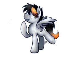 Size: 1280x1024 | Tagged: safe, artist:sugar morning, derpibooru import, oc, oc:cdblake, unofficial characters only, pegasus, pony, commission, grin, male, pose, simple background, smiling, solo, spread wings, stallion, standing, transparent background, wings