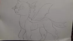 Size: 400x225 | Tagged: artist:datrandomcat, changeling, changeling oc, commission, derpibooru import, looking at you, oc, oc:facade, safe, sketch, traditional art, unofficial characters only