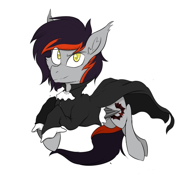 Size: 1772x1772 | Tagged: safe, artist:tatykin, derpibooru import, oc, oc:toshiro, unofficial characters only, bat pony, vampire, vampony, clothes, male, stallion