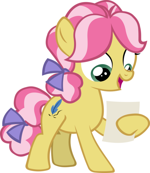 Size: 4147x4781 | Tagged: safe, artist:ironm17, derpibooru import, kettle corn, earth pony, pony, marks and recreation, absurd resolution, happy, paper, reading, simple background, solo, transparent background, vector