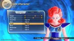 Size: 1200x675 | Tagged: safe, derpibooru import, pinkie pie, equestria girls, character creator, clothes, crossover, dragon ball xenoverse 2, saiyan armor, screenshots, video game