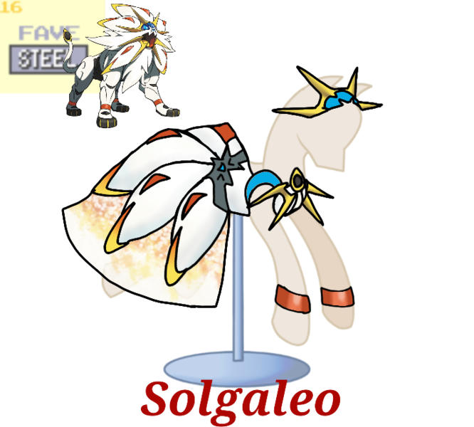 Size: 733x660 | Tagged: artist:ask-nora-the-alicorn, artist:catscat111, artist:catscat112, clothes, derpibooru import, dress, mannequin, mlp fashion, pokémon, safe, simple background, solgaleo, transparent background