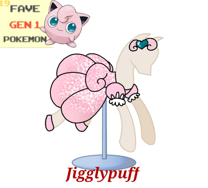 Size: 733x660 | Tagged: artist:ask-nora-the-alicorn, artist:catscat111, artist:catscat112, clothes, derpibooru import, dress, jigglypuff, mannequin, mlp fashion, pokémon, safe, simple background, transparent background