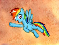 Size: 954x740 | Tagged: safe, artist:z-y-c, derpibooru import, rainbow dash, pegasus, pony, female, looking at you, mare, solo